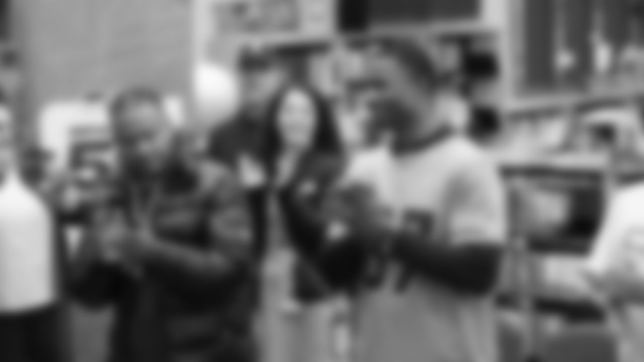 The Seahawks visited BELONG Partners at McKnight Middle School in Renton, WA. as part of the grant announcement on December 10, 2025.