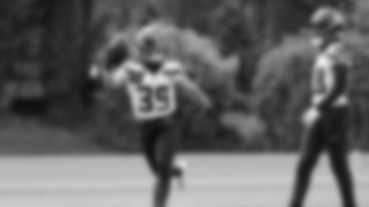 Seahawks safety Ty Okada (39) participated in a workout on day five of OTAs on Wednesday, June 4, 2025 at the Virginia Mason Athletic Center.