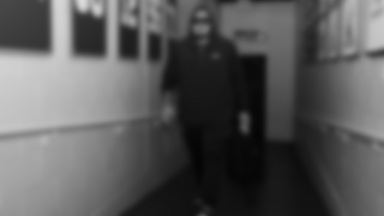 Seahawks nose tackle Brandon Pili (95) arrived at Lumen Field for the Week 15 matchup vs. the Indianapolis Colts.