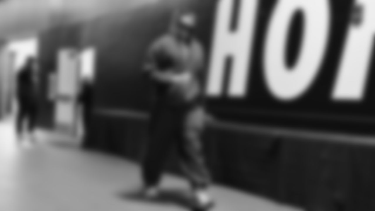 Seahawks tight end Elijah Arroyo (18) arrived at Lumen Field for the NFC Championship game vs. the Los Angeles Rams on Sunday, January 25, 2026.