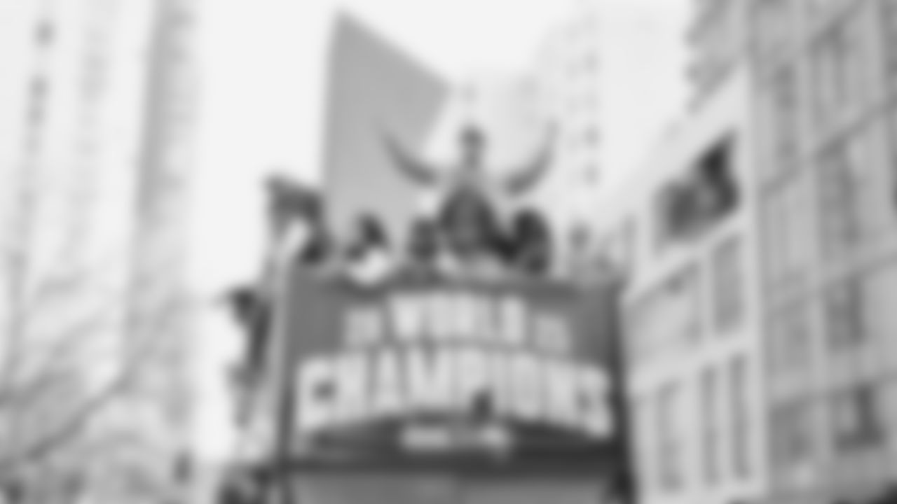 The Seahawks participated in the World Championship Parade through downtown Seattle on February 11, 2026.