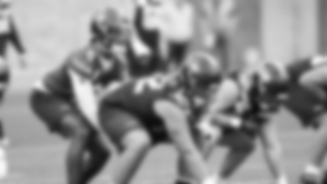 Quarterback Jalen Milroe (6) and center Federico Maranges (62) practiced on day two of rookie minicamp on May 3, 2025 at the Virginia Mason Athletic Center.