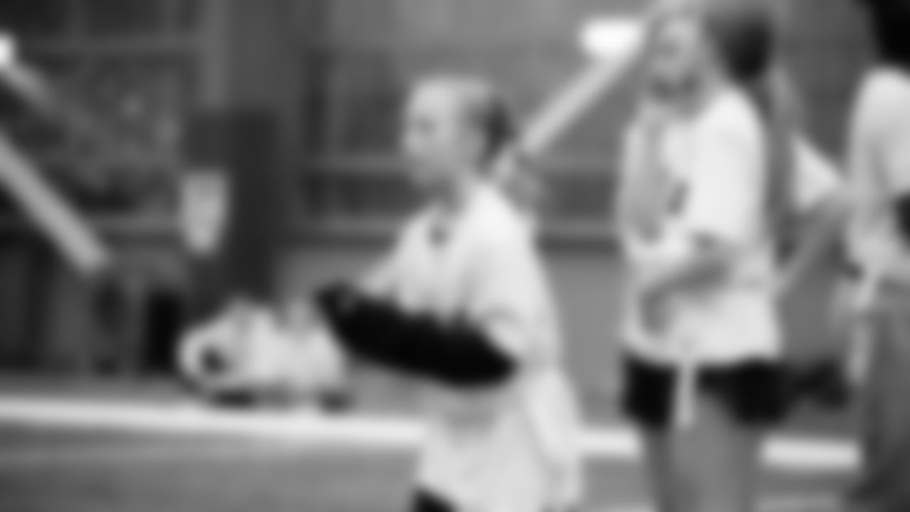 The Seahawks Women's Association packed girls flag kits and hosted a free girls flag football camp at the Seahawks training facility on Saturday, November 8, 2025.