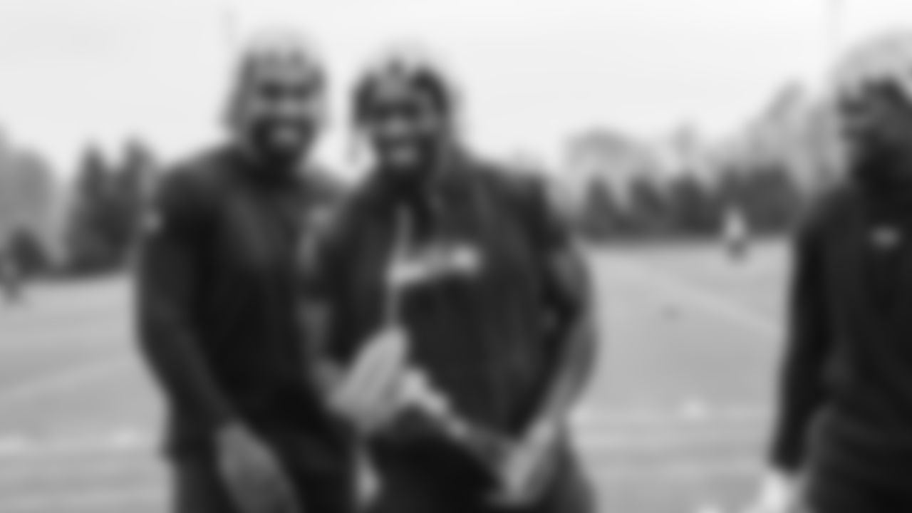 Seahawks linebackers DeMarcus Lawrence and Tyrice Knight were awarded the NVP award on November 12, 2025.