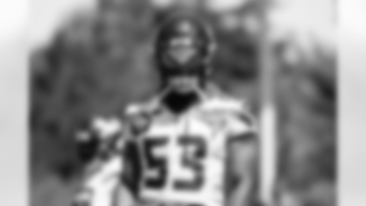 Seahawks linebacker Boye Mafe (53) participated in the Seahawks 2025 offseason workout program.