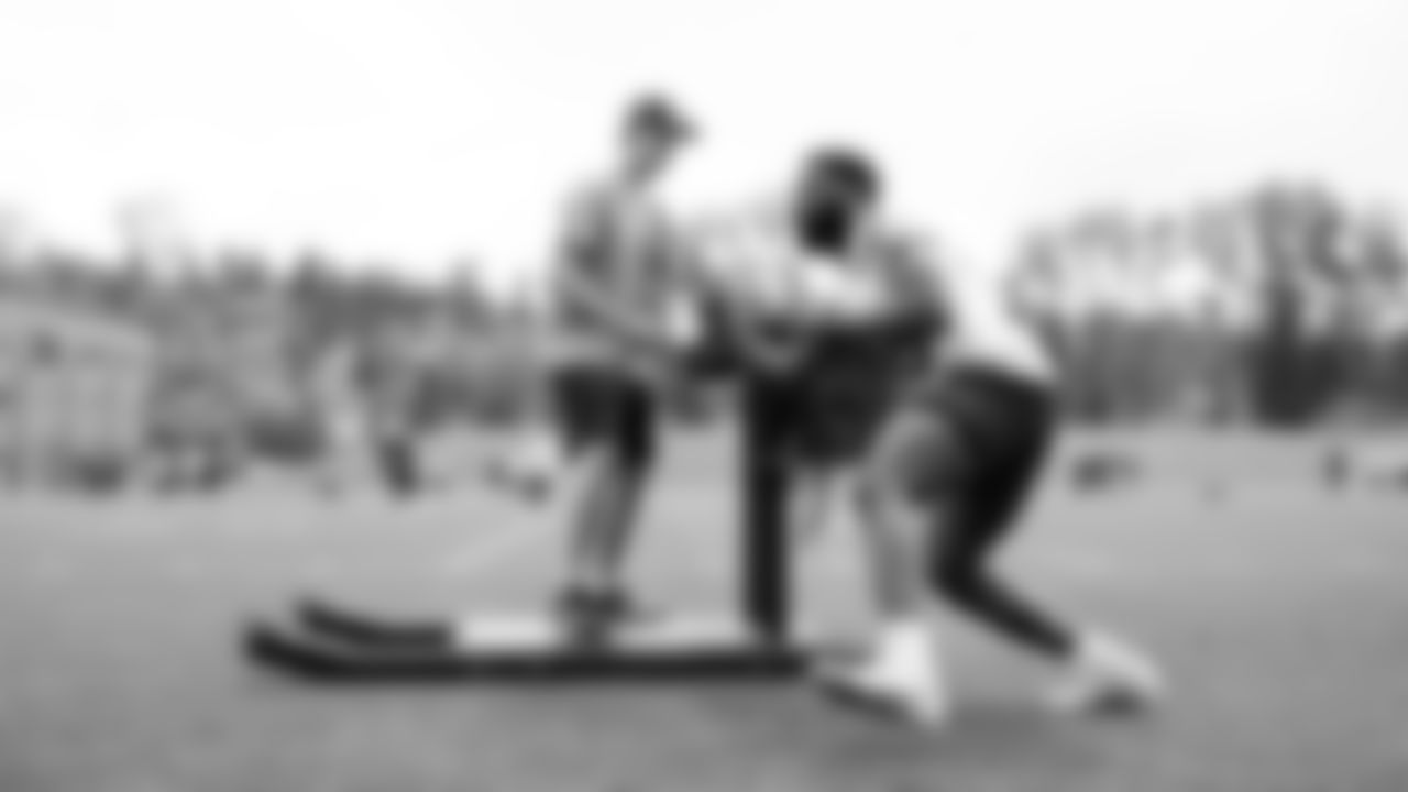 Seahawks linebacker D'Eryk Jackson (46) participated in a workout on May 12, 2025 at the Virginia Mason Athletic Center.