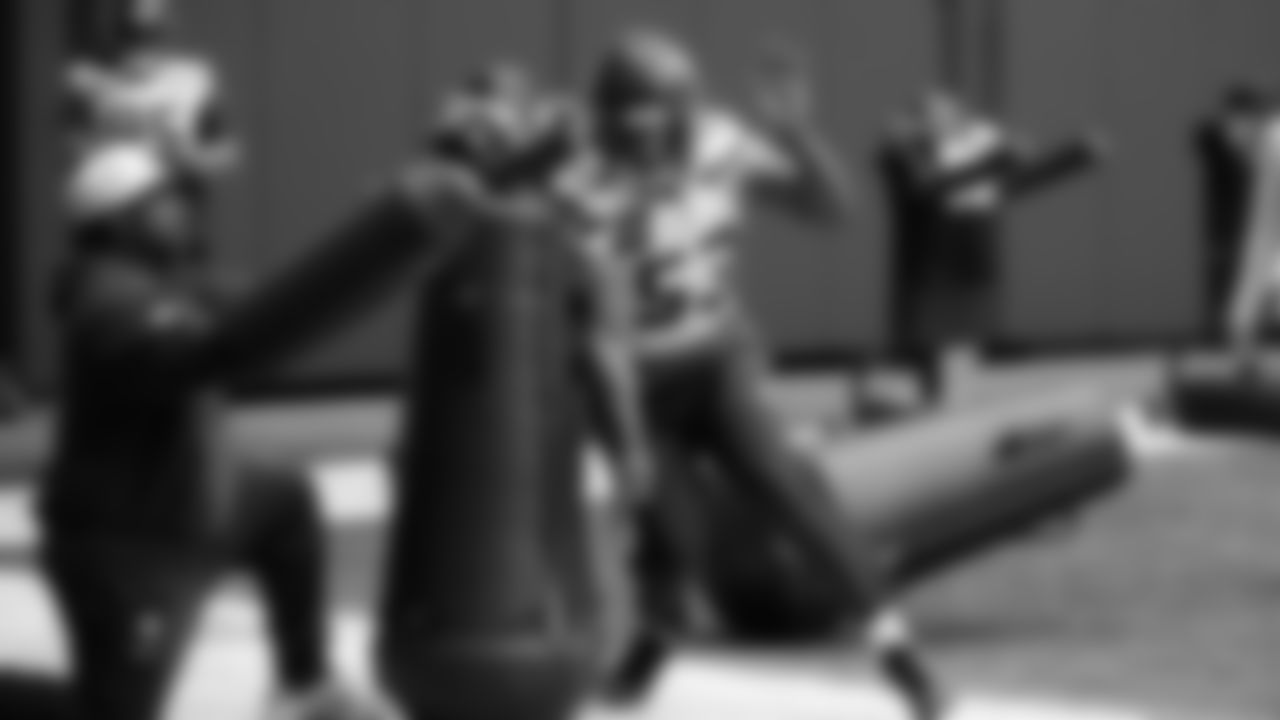 Seahawks linebacker Boye Mafe (53) practiced on Thursday, November 6, 2025 at the Virginia Mason Athletic Center.