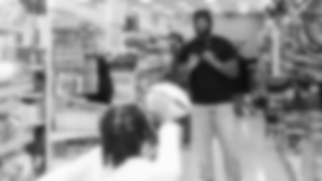 Seahawks offensive lineman Josh Jones was joined by fellow offensive linemen as they hosted a holiday shopping spree for kids from the Boys & Girls Club on December 9, 2025.