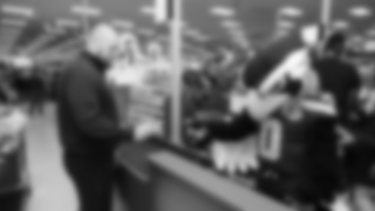 Seahawks offensive lineman Josh Jones was joined by fellow offensive linemen as they hosted a holiday shopping spree for kids from the Boys & Girls Club on December 9, 2025.