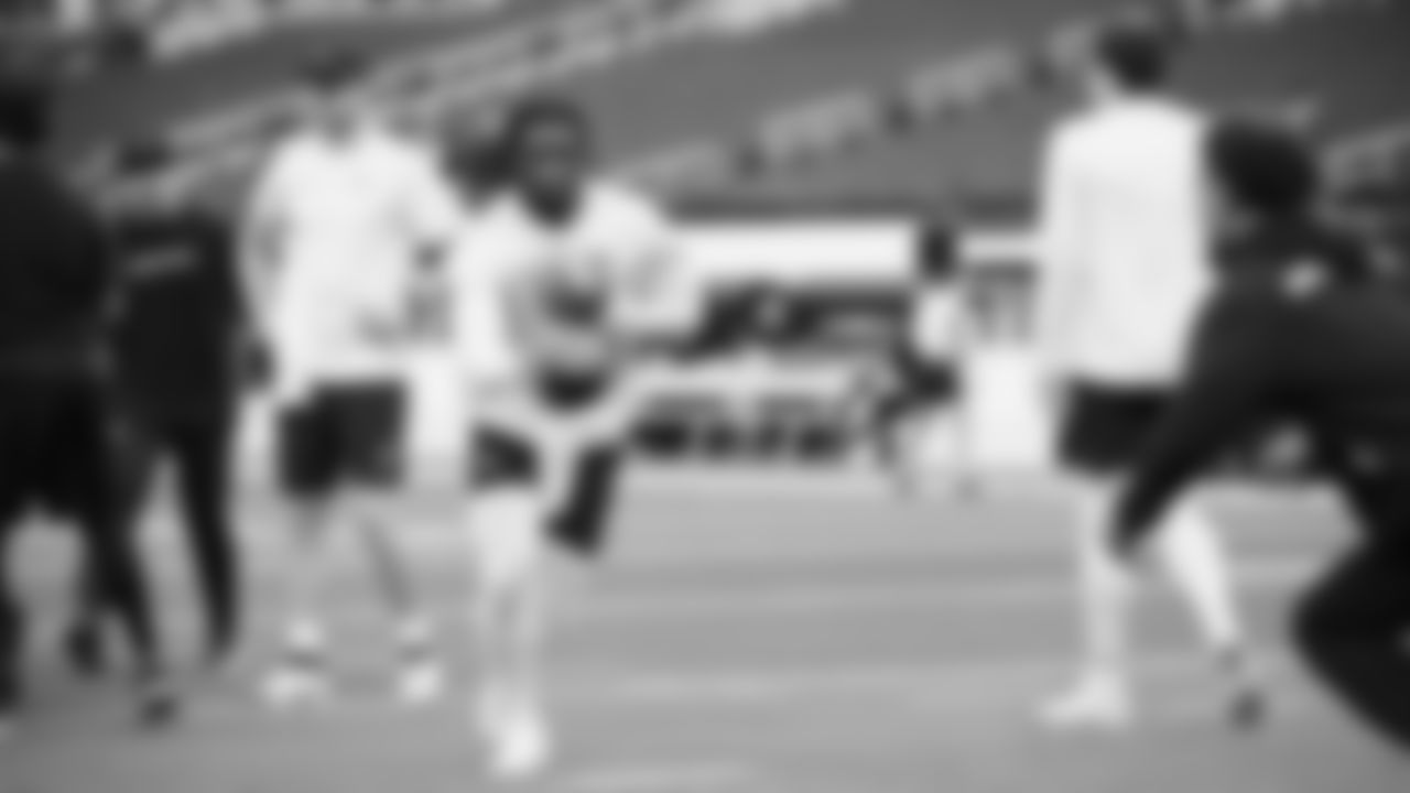 Seahawks quarterback Jalen Milroe (6) during pregame warmups at SoFi Stadium for the Week 11 matchup at the L.A. Rams.