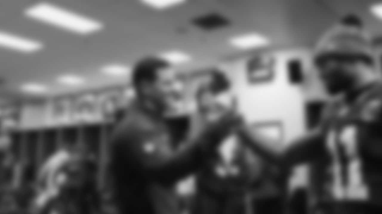 The Seahawks celebrated the 26-0 win vs. the Minnesota Vikings at Lumen Field on November 30, 2025.