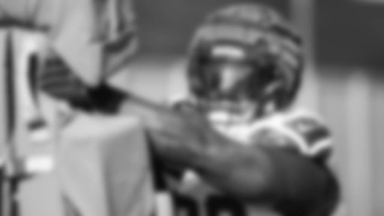 Seahawks defensive tackle Jarran Reed (90) practiced on Wednesday, February 4, 2026 in San Jose, California.