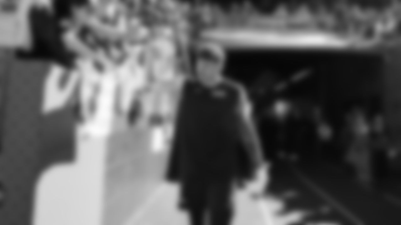 The Seahawks warm up ahead of Super Bowl LX vs. the Patriots at Levi's Stadium on Sunday, February 8, 2026.