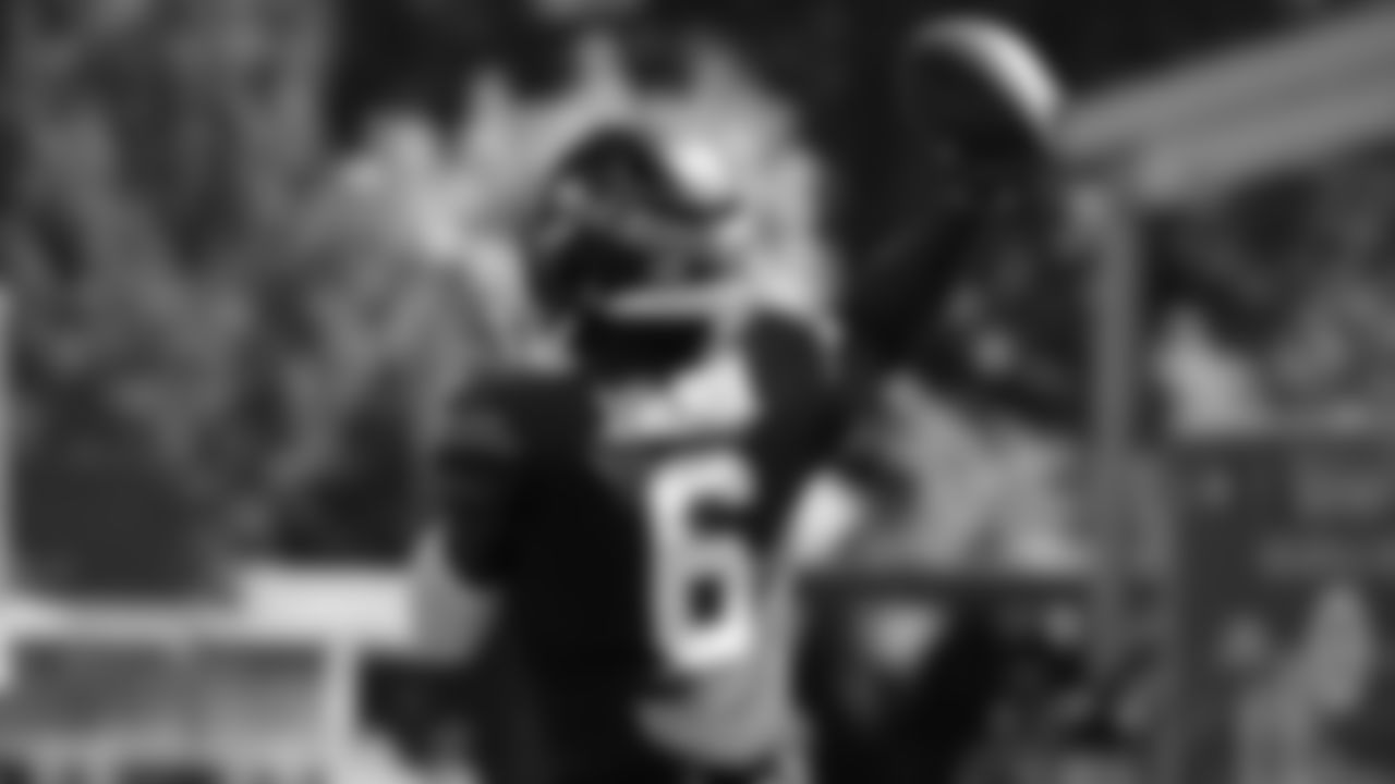 Seahawks quarterback Jalen Milroe (6) practiced on August 12, 2025 at the Virginia Mason Athletic Center.