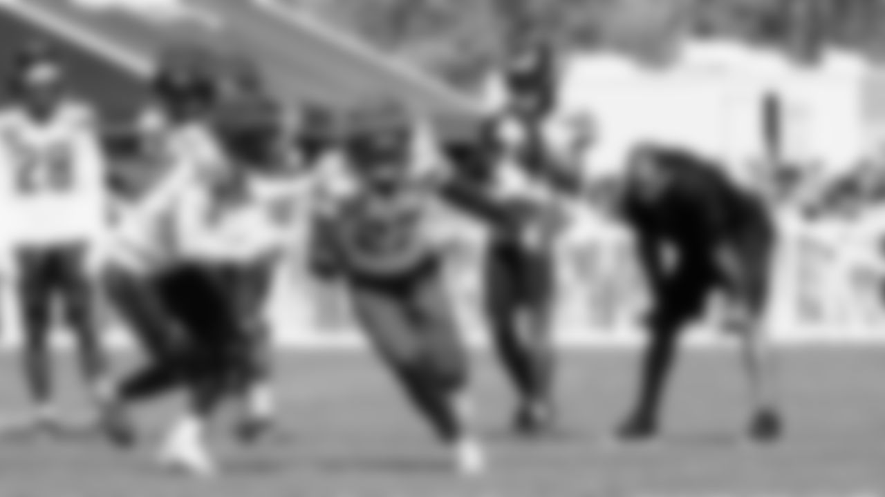 Seahawks cornerback Devon Witherspoon (21) and cornerback Riq Woolen (27) practiced on August 12, 2025 at the Virginia Mason Athletic Center.
