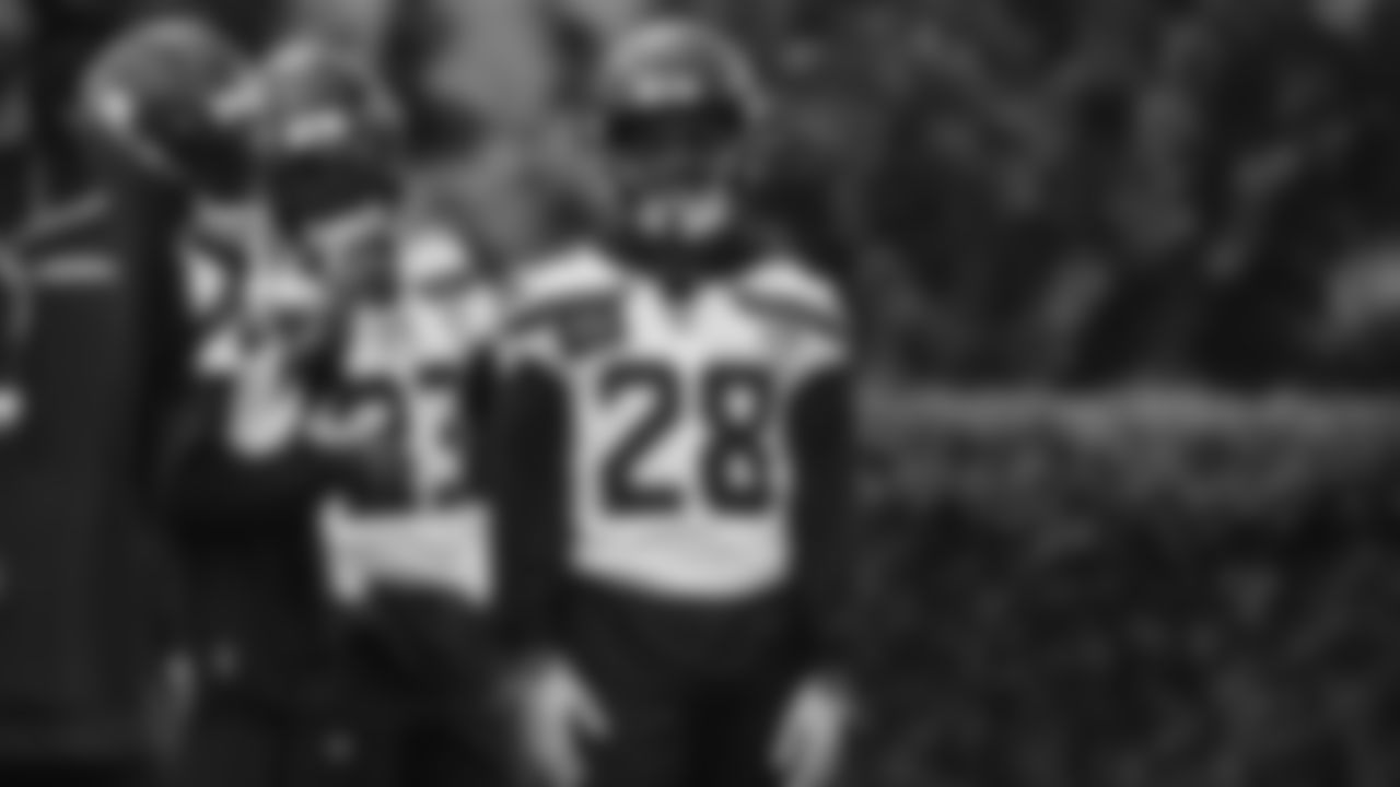 Seahawks cornerback Nehemiah Pritchett (28) practiced on Wednesday, November 5, 2025 at the Virginia Mason Athletic Center.