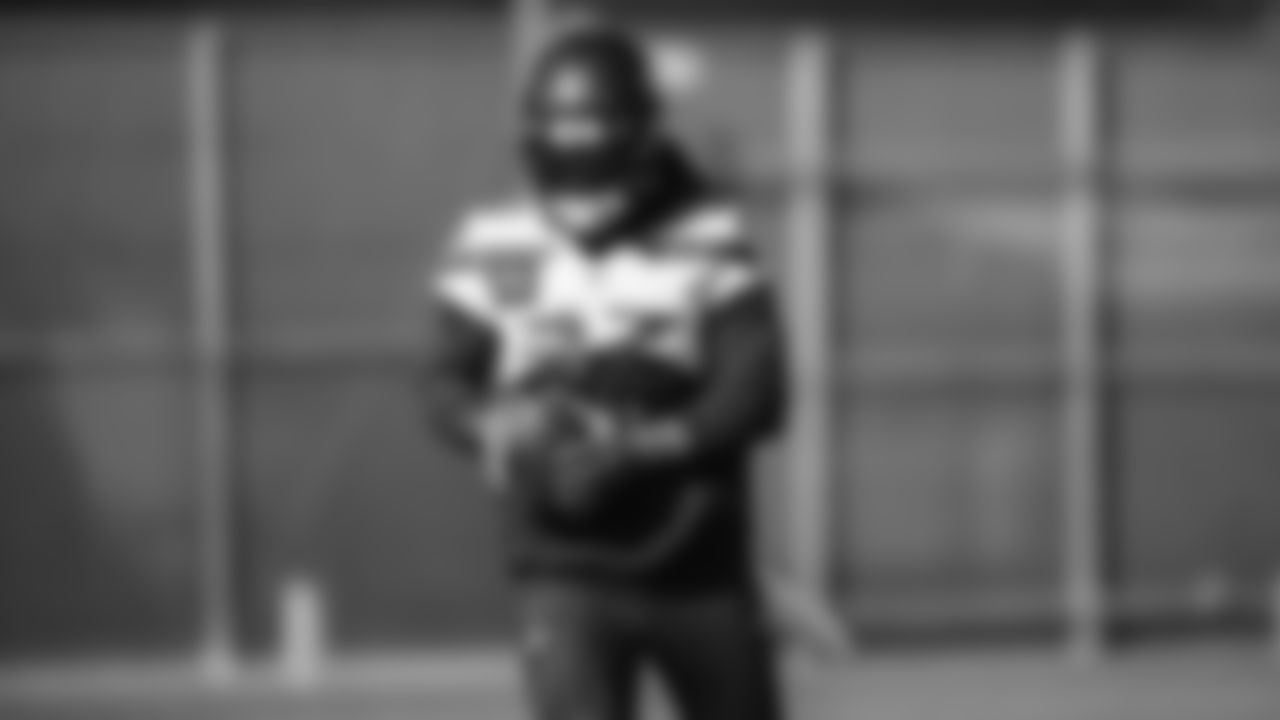 Seahawks safety Quandre Diggs (37) practiced on February 5, 2026 in San Jose, California.