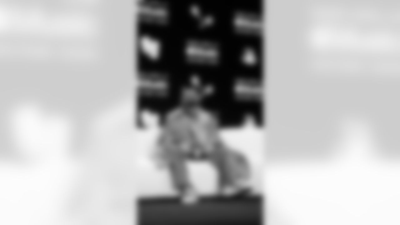 Bad Bunny speaks to the media at the Apple Music Halftime Show press conference ahead of the Super Bowl 60 football game on Thursday, February 5, 2026 in San Francisco. (Logan Bowles/NFL)