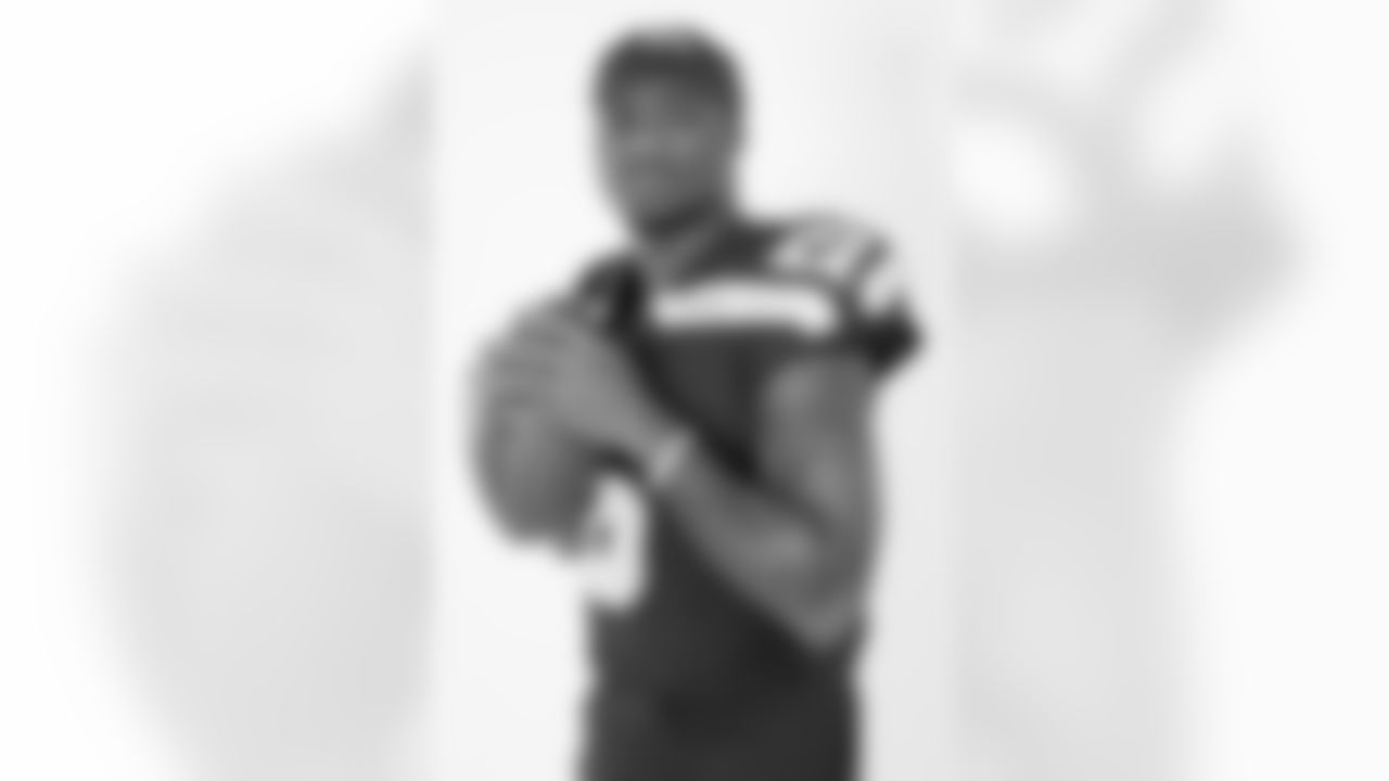 Seattle Seahawks quarterback Jalen Milroe (6) poses for a portrait during the NFLPA Rookie Premiere on Saturday, May 17, 2025 in Thousand Oaks, Calif. (Ben Liebenberg/NFL)