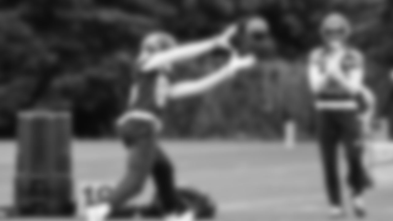 Seahawks wide receiver Tyrone Broden (85) participated in a workout on day two of OTAs on Thursday, May 29, 2025 at the Virginia Mason Athletic Center.