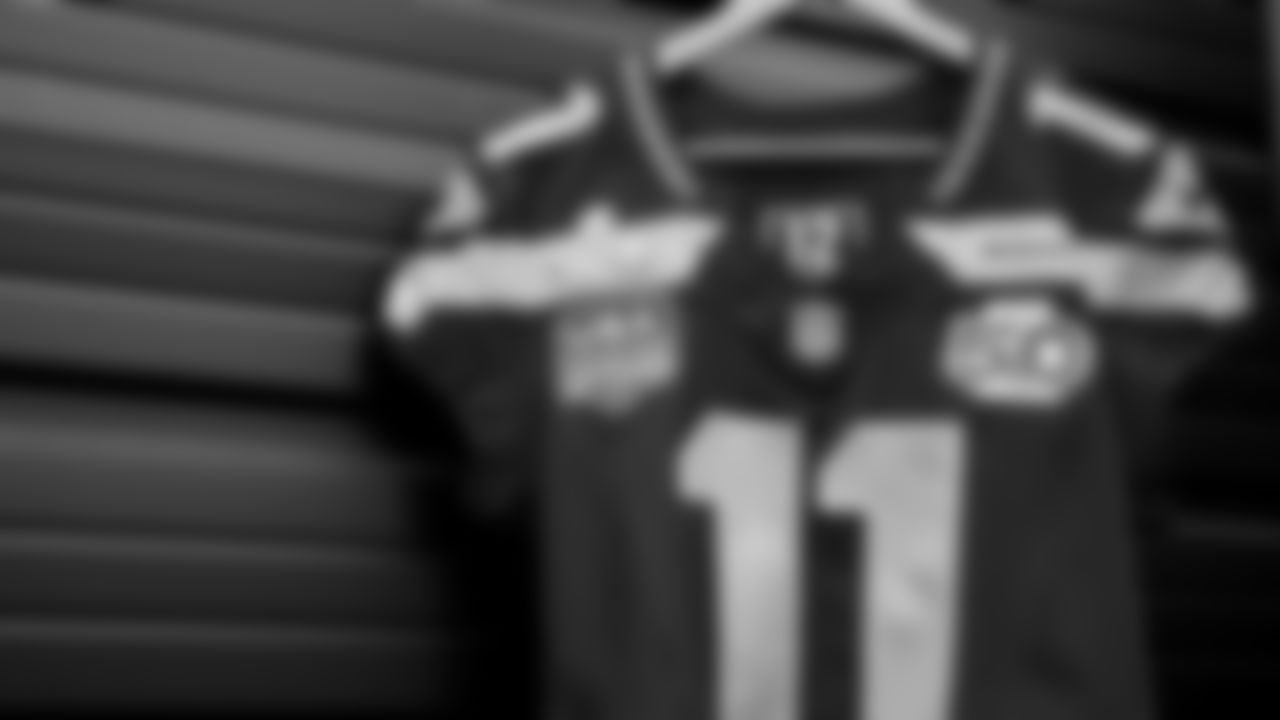 The Seahawks will wear their college navy jerseys vs. the New England Patriots in Super Bowl LX. The jersey features three patches including one to celebrate the Seahawks 50th season, one honoring the 250th anniversary of the United States and the Super Bowl LX logo.