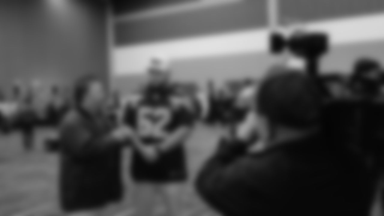 Seahawks center Federico Maranges (62) at day two of press conference Media Availability on February 4, 2026.