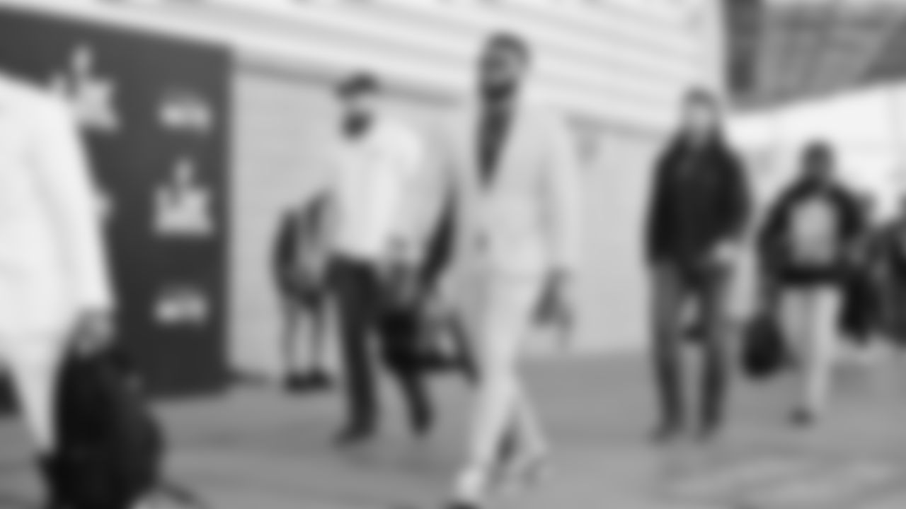 Seahawks defensive end Mike Morris (94) arrived at Levi's Stadium for the Super Bowl LX matchup vs. the New England Patriots on Sunday, February 8, 2026.