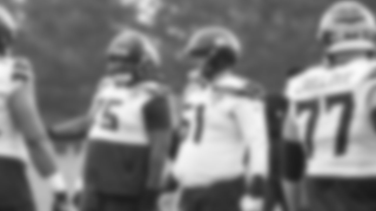 Seahawks center Jalen Sundell (61) practiced on Wednesday, December 24, 2025 at the Virginia Mason Athletic Center.