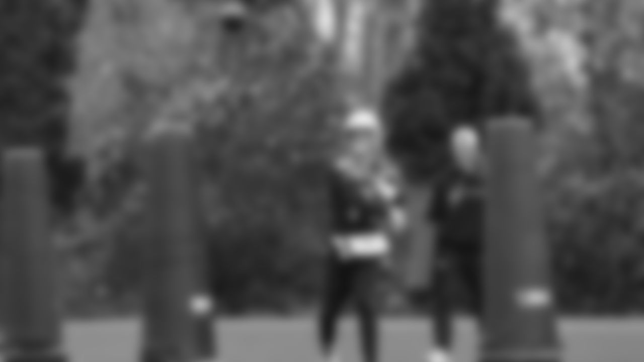 Seahawks quarterback Sam Darnold (14) practiced on Wednesday, November 26, 2025 at the Virginia Mason Athletic Center.