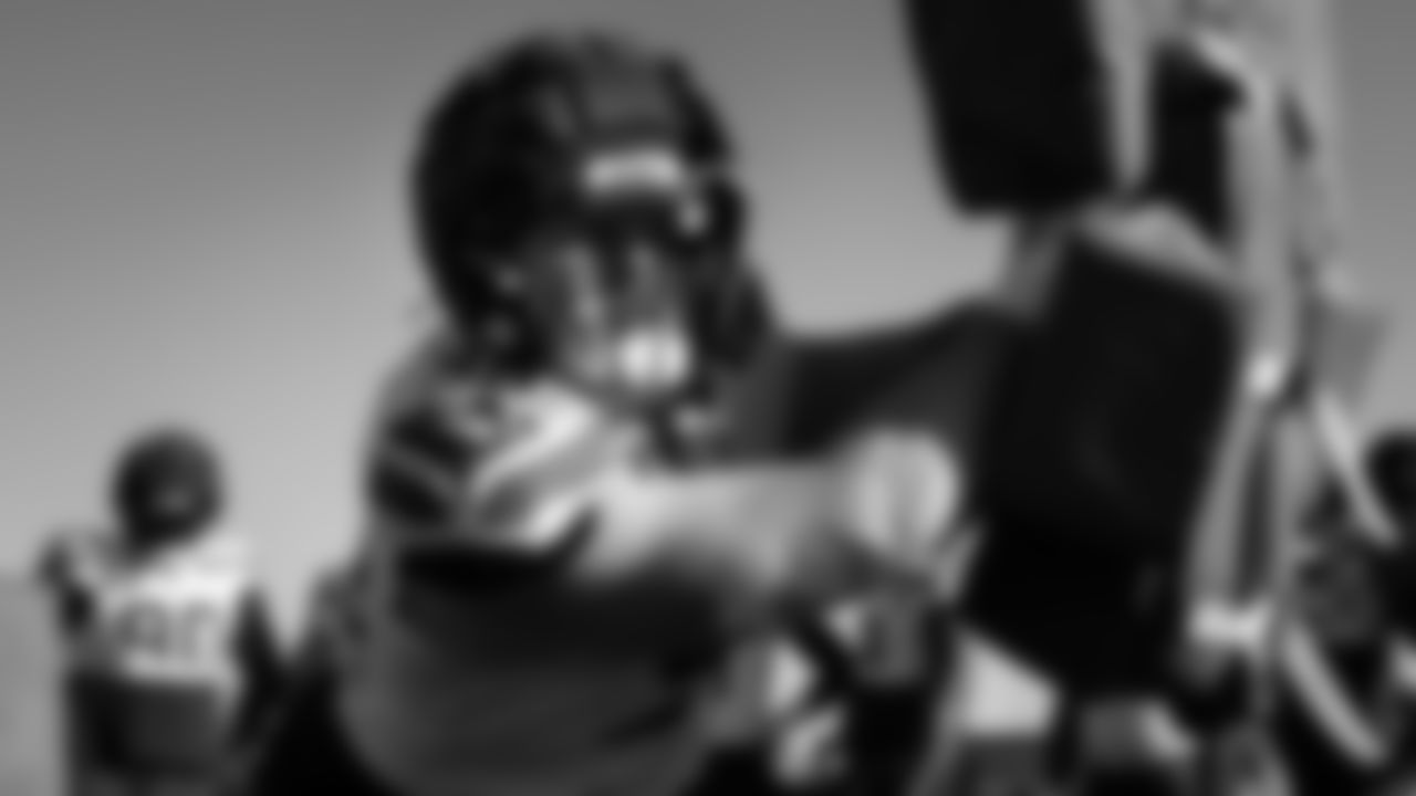 Seahawks defensive tackle Rylie Mills (98) practiced on Wednesday, February 4, 2026 in San Jose, California.