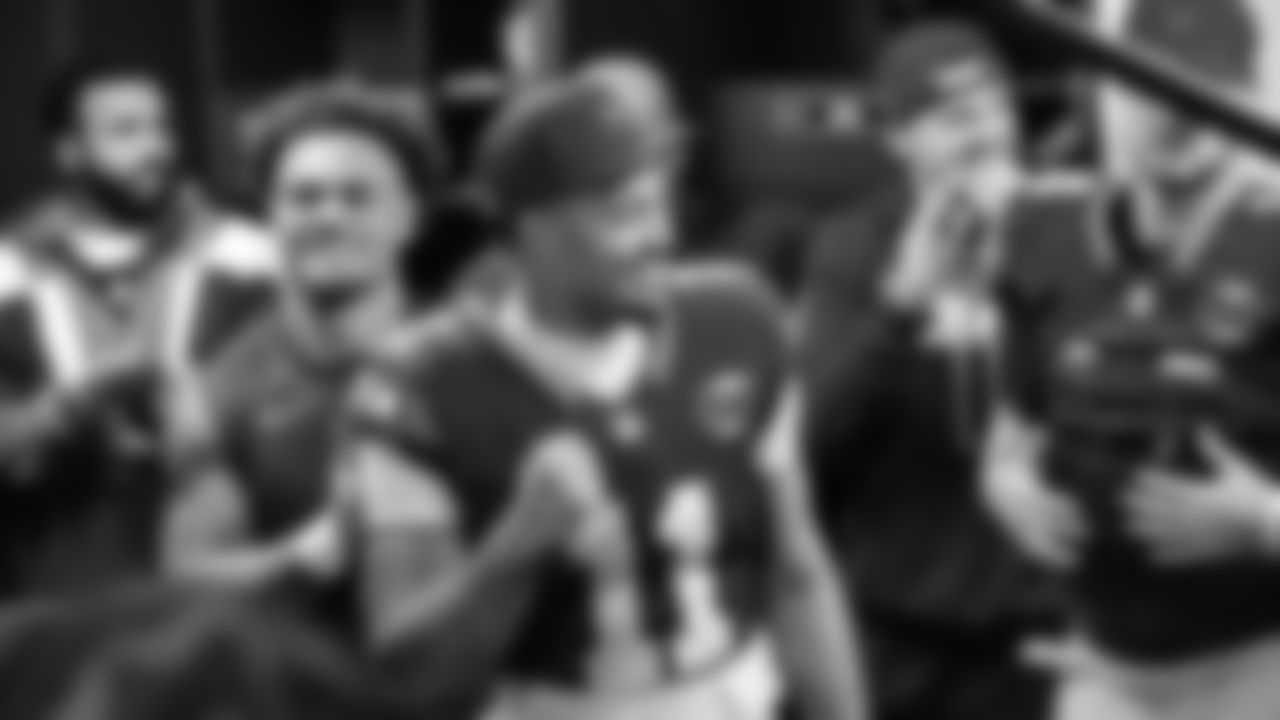 The Seahawks celebrated the victory over the Washington Commanders on Sunday Night Football at Northwest Stadium.