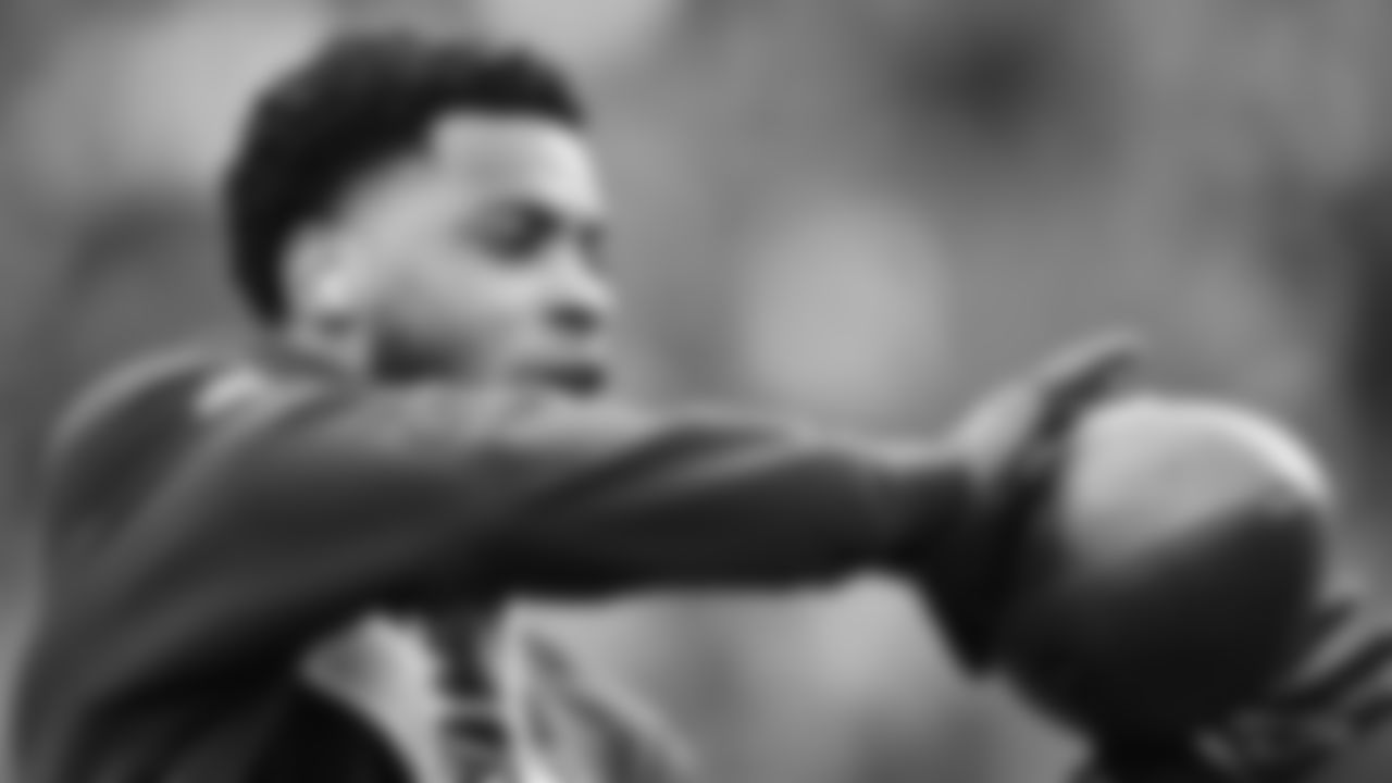 Seahawks cornerback Devon Witherspoon (21) warms up at Lumen Field for the NFC Championship game vs. the Los Angeles Rams on Sunday, January 25, 2026.