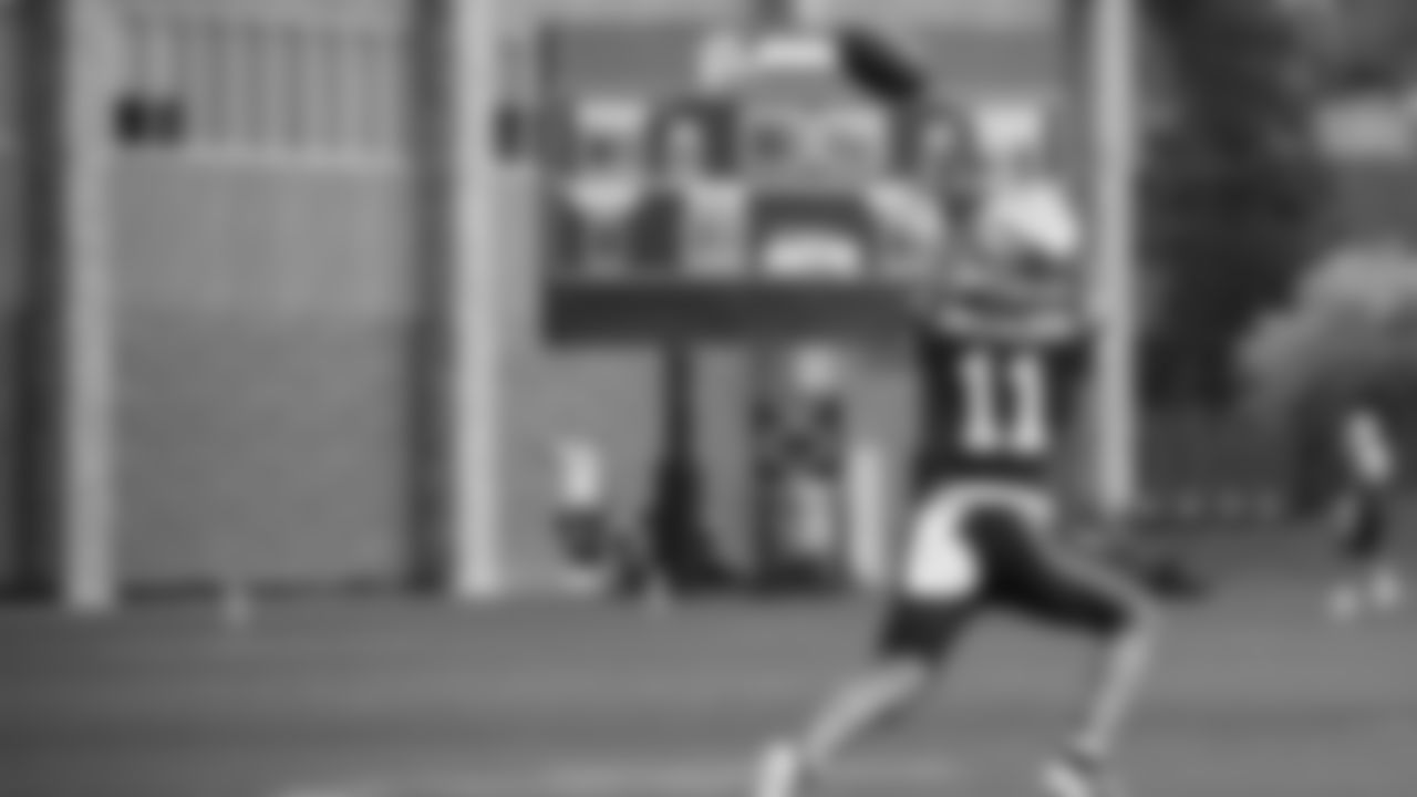 Seahawks wide receiver Jaxon Smith-Njigba (11) practiced on Wednesday, October 29, 2025 at the Virginia Mason Athletic Center.