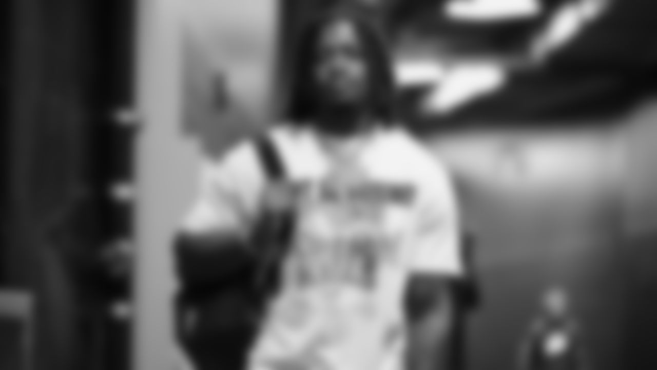 arrived at Lumen Field for the NFC divisional round game vs. the San Francisco 49ers on January 17, 2026.