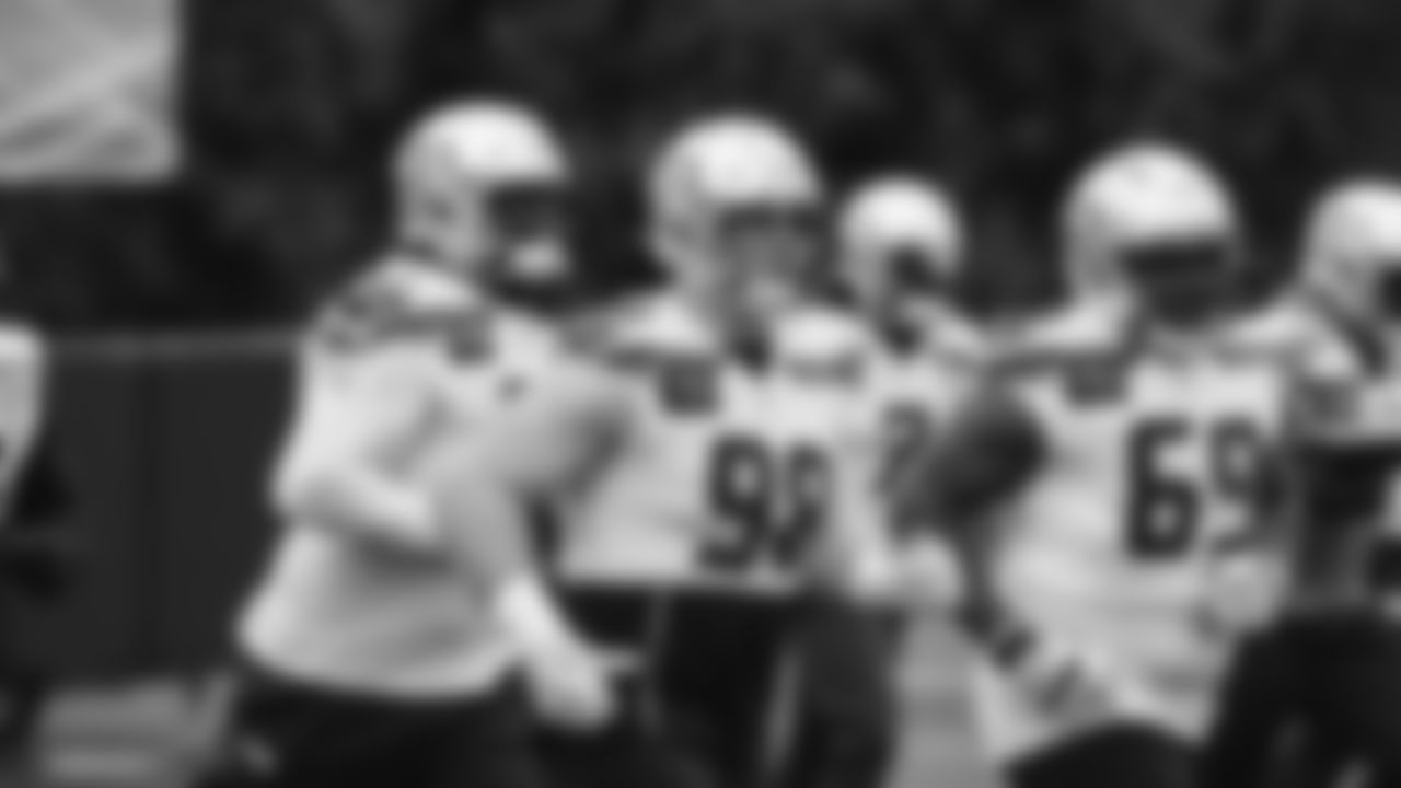 Seahawks defensive tackle Rylie Mills (98) practiced on Thursday, November 27, 2025 at the Virginia Mason Athletic Center.