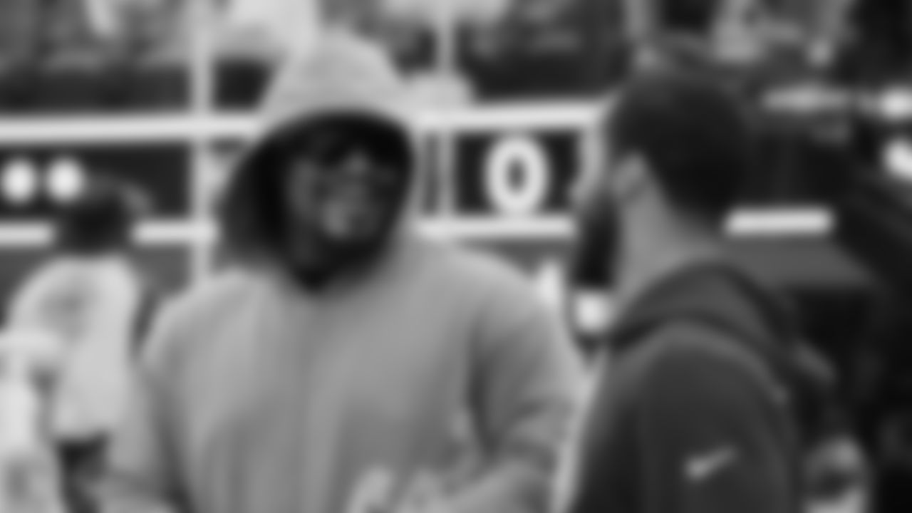 Seahawks Legend Marshawn Lynch during pregame warmups at SoFi Stadium for the Week 11 matchup at the L.A. Rams.