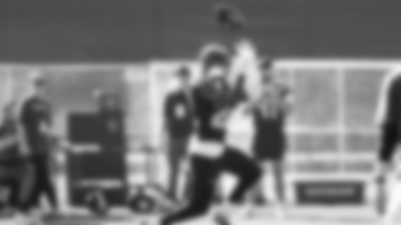 Seahawks wide receiver Rashid Shaheed (22) practiced on February 5, 2026 in San Jose, California.