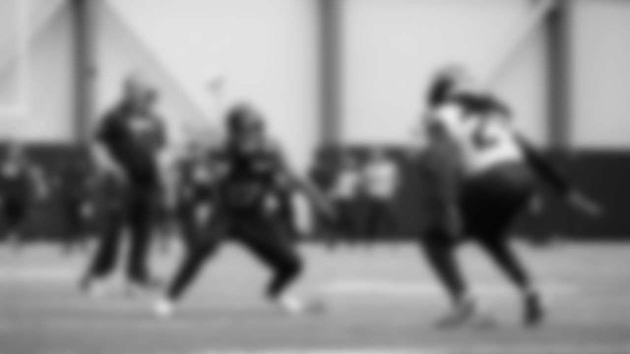 Seahawks wide receiver John Rhys Plumlee (17) practiced on Thursday, November 6, 2025 at the Virginia Mason Athletic Center.