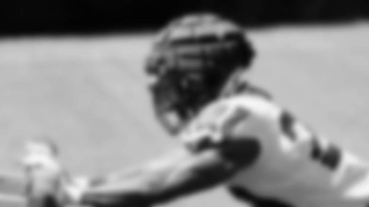 Seahawks cornerback Josh Jobe (29) practiced on August 12, 2025 at the Virginia Mason Athletic Center.
