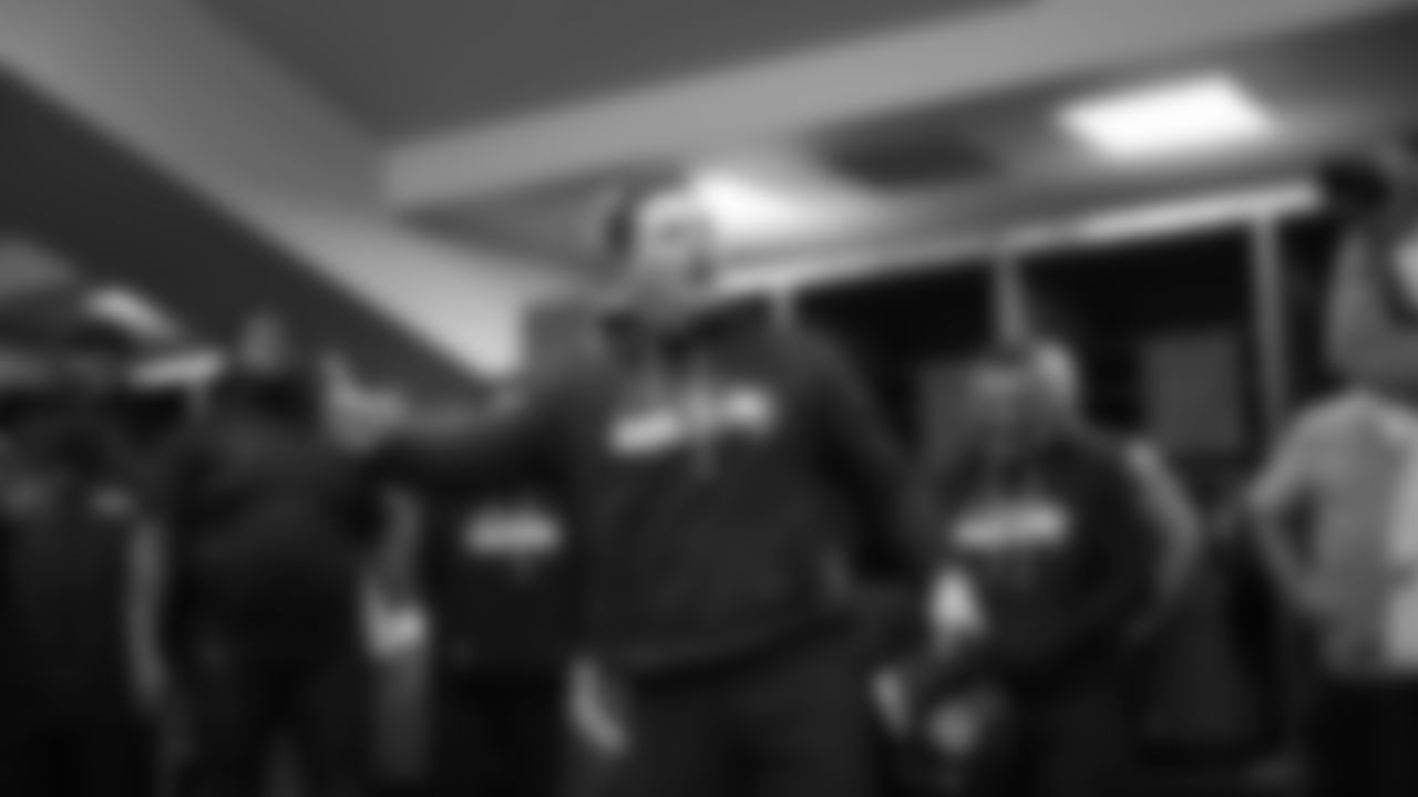 The Seahawks celebrated the 41-6 victory over the 49ers in the NFC Divisional Round game on January 17, 2026 at Lumen Field.