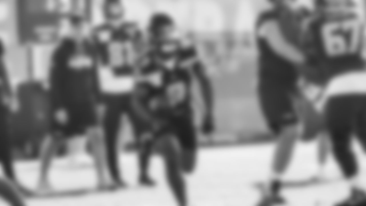 Seahawks running back Kenneth Walker III (9) practiced on February 5, 2026 in San Jose, California.