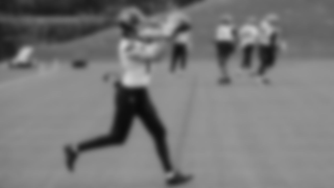 Seahawks wide receiver Jake Bobo (19) practiced on Wednesday, December 24, 2025 at the Virginia Mason Athletic Center.