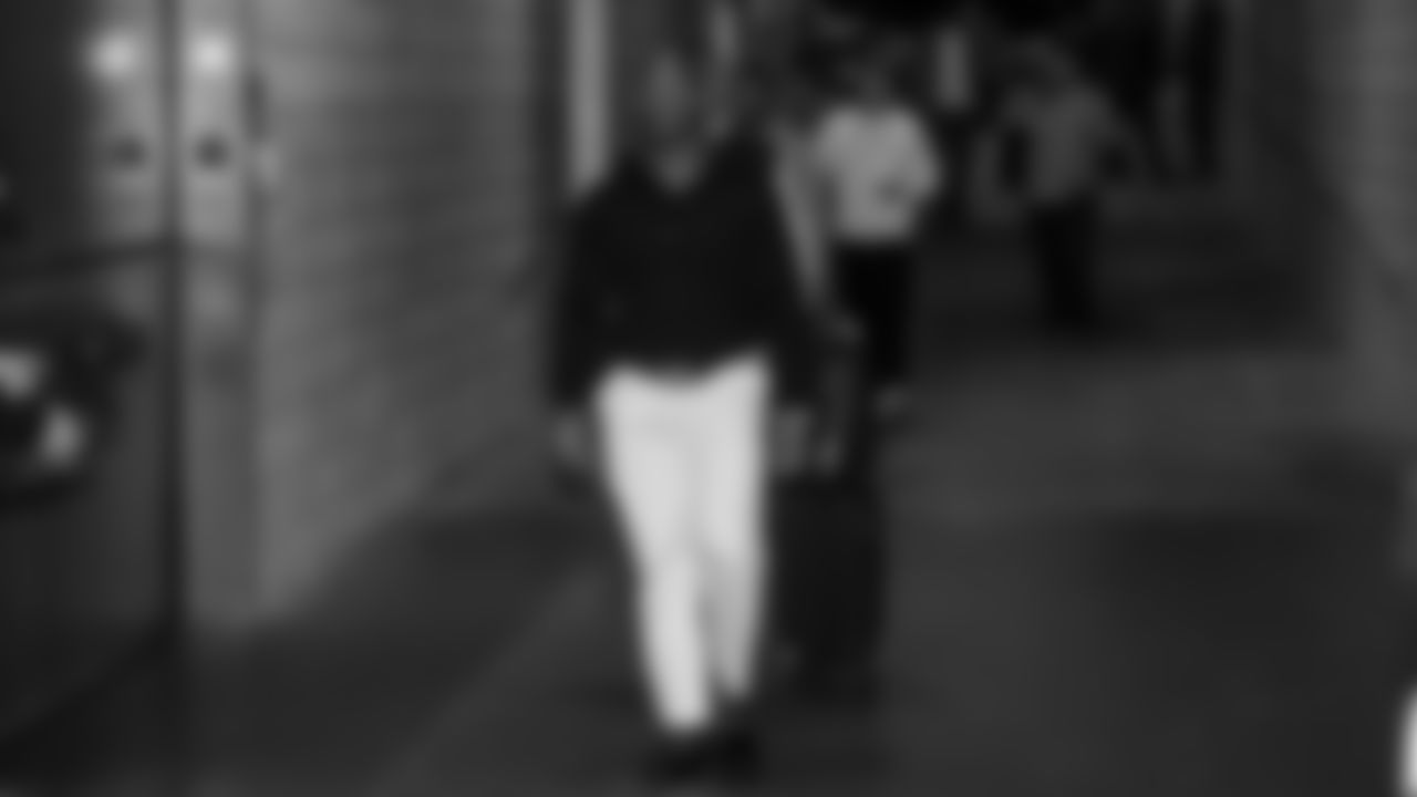 Seahawks running back Kenneth Walker III (9) arrived at Nissan Stadium for the Week 12 matchup vs. the Titans in Nashville, Tennessee.