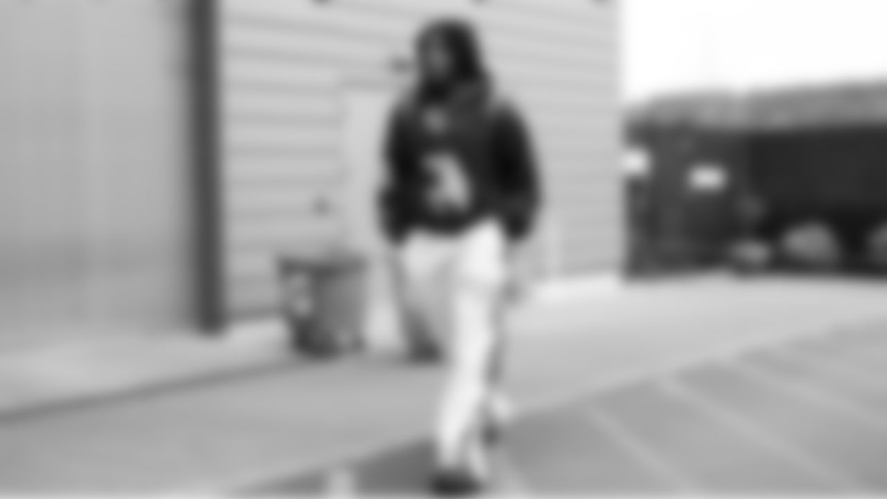 Seahawks safety D'Anthony Bell (23) departed the Virginia Mason Athletic Center for the Week 12 trip to Nashville, Tennessee on Friday, November 21, 2025.