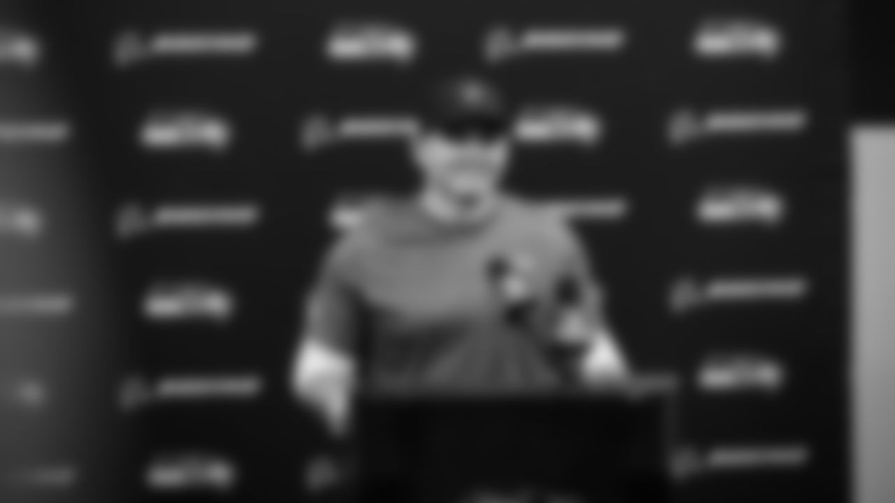 The Seahawks celebrated the 37-9 victory over the Falcons at Mercdes-Benz Stadium.