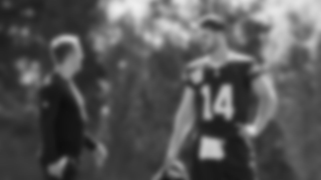 Seahawks quarterback Sam Darnold (14) participated in a workout on day one of minicamp on Tuesday, June 10, 2025 at the Virginia Mason Athletic Center.