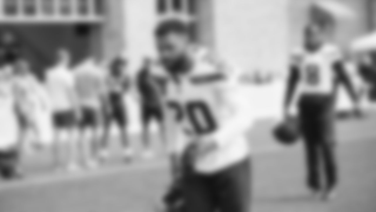 Seahawks safety Julian Love (20) practiced on August 13, 2025 at the Virginia Mason Athletic Center.