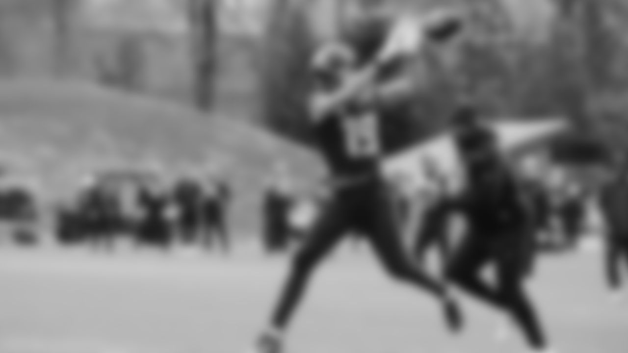 Seahawks wide receiver Jake Bobo (19) practiced on Thursday, January 8, 2026 at the Virginia Mason Athletic Center.