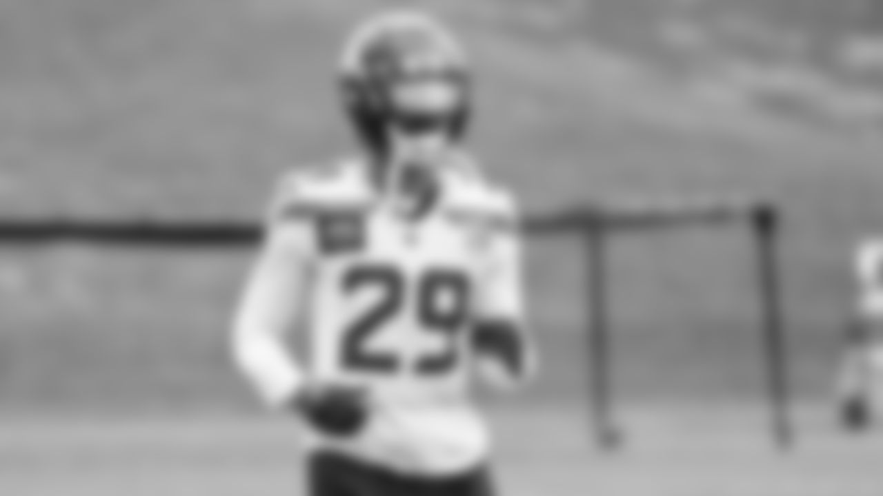 Seahawks cornerback Josh Jobe (29) practiced on Thursday, January 29, 2026 at the Virginia Mason Athletic Center.