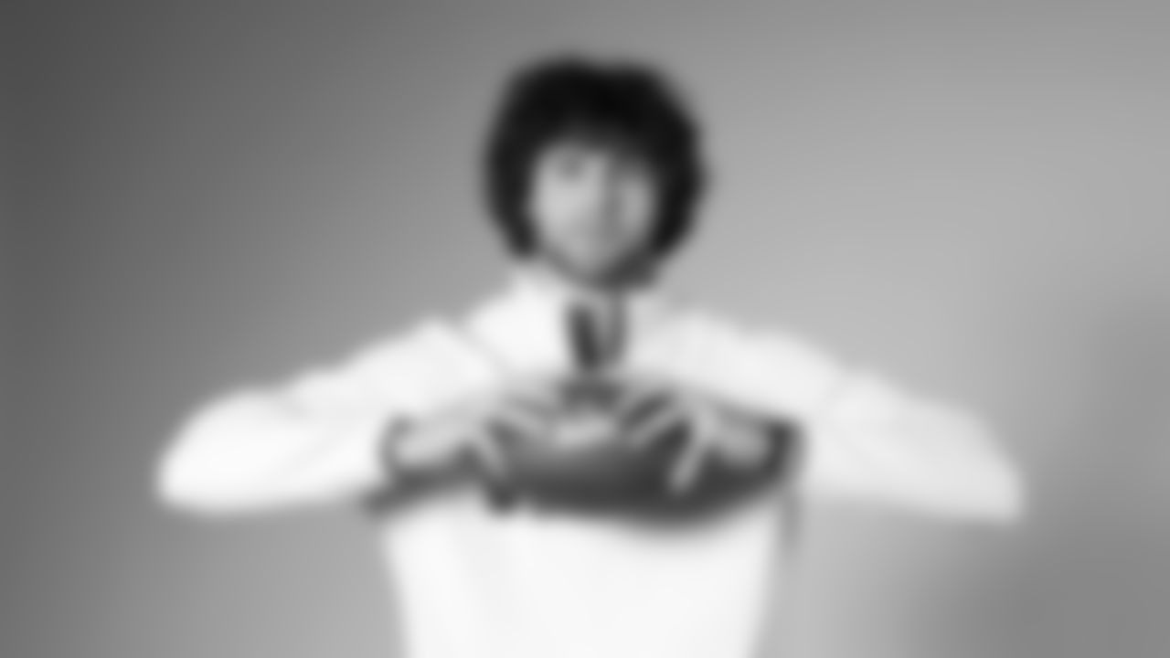 Seahawks tight end AJ Barner (88) during Super Bowl LX Opening Night media day on February 2, 2026.